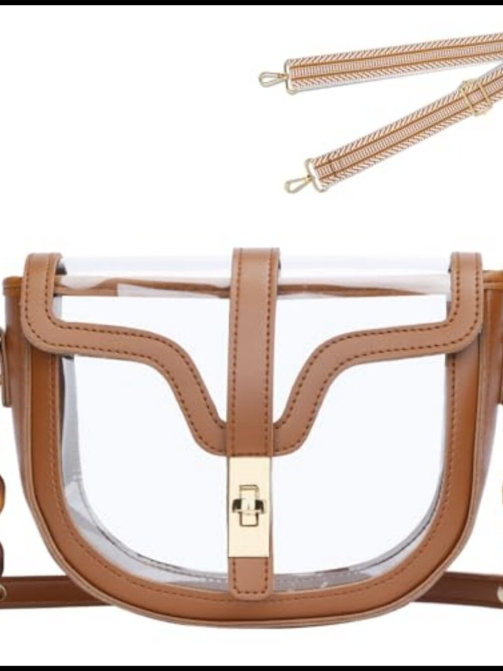 Clear PVC Crossbody Bag Stadium Approved Purse